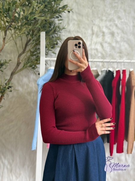 بلوزة صوف اصبع